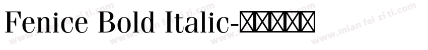 Fenice Bold Italic字体转换